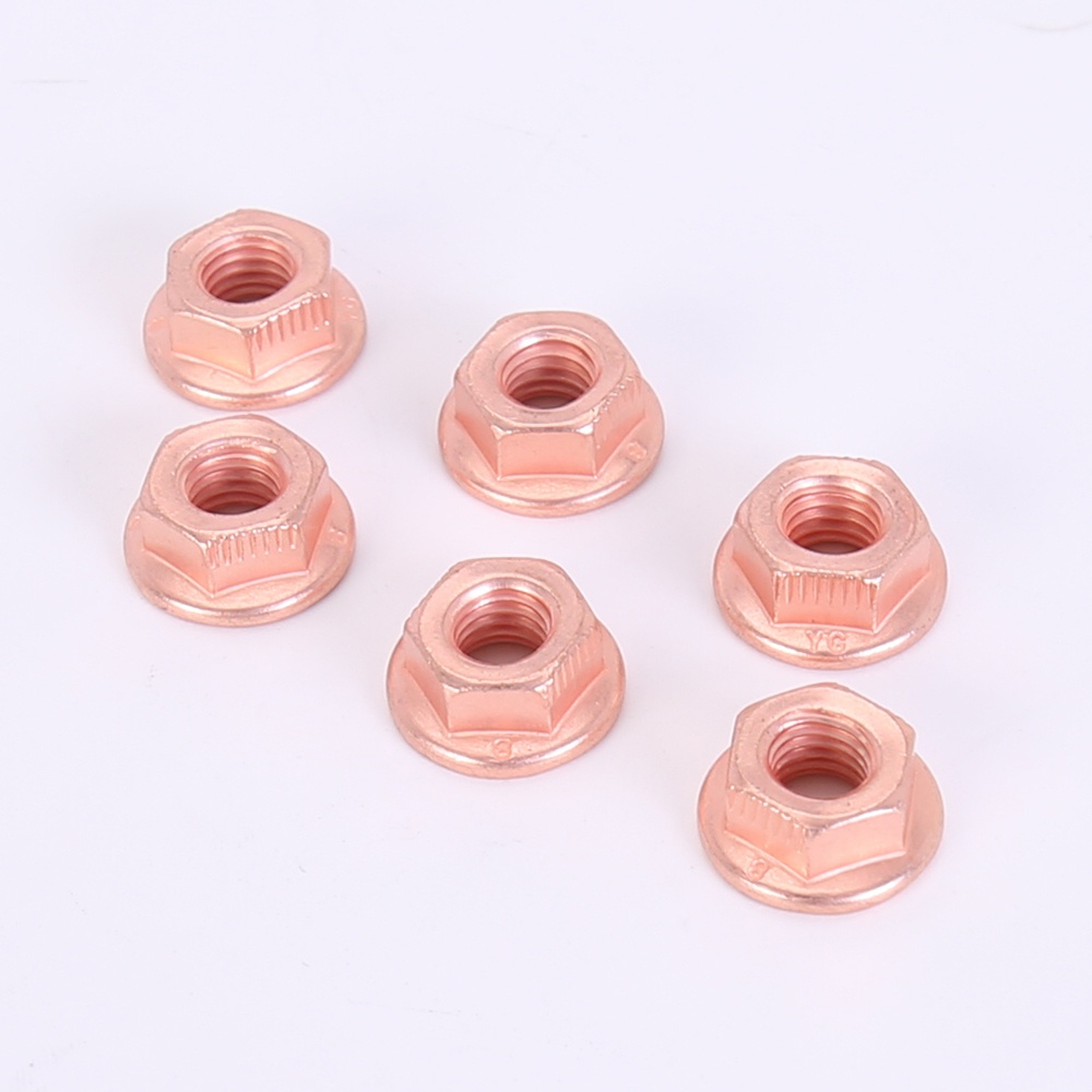 Copper plated nuts